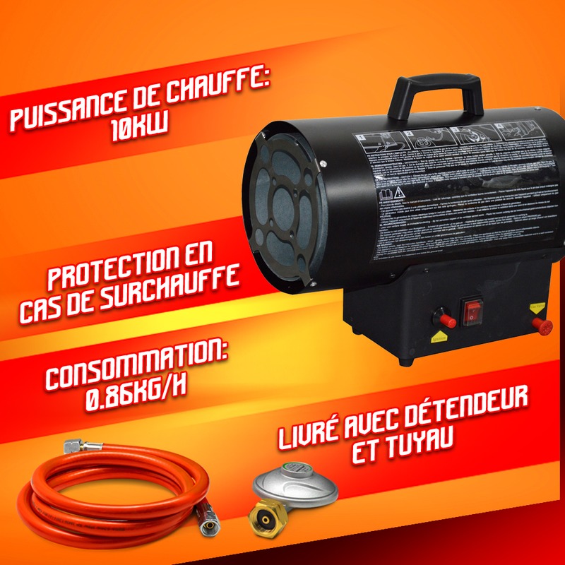 Canon a chaleur gaz 15kw propane - Tecniba