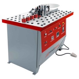 
Plaqueuse de chants semi-automatique.
La machine est conçue pour le collage de chants en pièces courbes, mais elle peut aussi être utilise pour les pièces droites.
Coupe du chant automatique.
Température de la colle réglable électroniquement
Vitesse d‘avance réglable.
Application directe de la colle des deux côtes (chant et pièce), sur des bords droits ou courbés.
Garantie 1an

Données techniques



Données sur les moteurs







Puissance moteur S1 W


250 (+1750)







Voltage


400 V / 3 / 50 Hz







Vitesse d´avancement


0-15 m/min







dimensions







Dimensions table mm


1000 x 700







Hauteur table mm


850







dimensions des pièces







Épaisseur min. pièce mm


10







Épaisseur max. pièce mm


50







Plaqueuses de chants







Hauteur du chant min/max mm


13 - 54







Epaisseur du chant min/max. mm


0,3 - 3







Pression de travail bar


4-5







Température de fonctionnement °C


170







Rayon min. de la piéce mm


20







Niveau puissance sonore- vibreur







Niveau de pression acoustique en dB


< 70







Poids







Poids brut kg


161







Poids net kg


133







emballage







Largeur emballage mm


830







Longueur emballage mm


1.050







Hauteur emballage mm


1.100







Information générale







Code EAN


9120058379741




