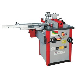 
Toupie avec arbre inclinable de -5° à +30°
Table de toupillage en fonte d´acier résistante à la torsion.
Capot de la toupie haute qualité en fonte d´acier avec sortie d´aspiration de 100mm, presseur horizontal et presseur vertical à galets.
4 vitesses de rotation, avec indication de la vitesse par voyant lumineux LED.
Diamètre maximal de l’outil 200mm
Ajustement pratique de la hauteur de l´arbre grâce au volant
Table de chariotage en aluminium optionel.
Garantie 2ans
Livrée avec:Capot de la toupie et guides de toupillage, indicateur vitesses LED.




Données sur les moteurs







Puissance moteur S6 W


3750







Puissance moteur S1 W


2800







Voltage


230V







dimensions







Dimensions table mm


710x640







Hauteur table mm


900







Buse d´aspiration


100







Caractéristiques techniques







Diamètre de la broche mm


30







Vitesse de broche min-1


1800/3000/6000/9000







Diamètre de la broche mm


100







Hauteur maximum serrage


105







Broche de fraisage rotative


-5° +30°







Max diamètre de l'outil sous la table en mm


190







Ouverture table mm


200







Guides de broche de broche en mm


360x120







Max diamètre de l'outil au-dessus du tableau


190







Poids







Poids net kg


170







Poids brut kg


191







emballage







Hauteur emballage mm


700







Largeur emballage mm


690







Longueur emballage mm


760







Information générale







Code EAN


9120039902791




