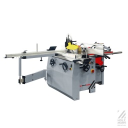 Puissance compacte pour votre atelier : HOLZMANN K5310VPSMW2_400VMachine multifonction avec largeur de d&eacute;gauchissage/rabotage de 300 mm et inciseur incluse. Pour ceux qui privil&eacute;gient les espaces de travail r&eacute;duits et un atelier parfaitement organis&eacute;, la HOLZMANN K5310VPSMW2_380v est la solution id&eacute;ale. Cette machine multifonction &eacute;l&eacute;gante r&eacute;unit plusieurs op&eacute;rations performantes pour le travail du bois en une seule machine compact et polyvalent, parfait pour les bricoleurs exigeants et soucieux de la qualit&eacute;
5 op&eacute;rations &ndash; 1 machine &ndash; Efficacit&eacute; maximale. La K5310VPSMW2_400V combine :Scie circulaire et inciseur pour des coupes nettes et sans &eacute;clats. Toupie pour un usinage pr&eacute;cis des profils et des chants. D&eacute;gauchisseuse avec t&ecirc;te de coupe h&eacute;lico&iuml;dale pour une finition de surface parfaite. Raboteuse avec une largeur de rabotage de 300 mm pour des &eacute;paisseurs de mat&eacute;riau pr&eacute;cises. Mortaiseuse en optionLe chariot en aluminium, ras de la lame, permet un travail pr&eacute;cis et confortable, m&ecirc;me avec des pi&egrave;ces de grande taille. Puissante et bien con&ccedil;ueTrois moteurs ind&eacute;pendants garantissent une performance optimale pour chaque fonction, que ce soit pour scier, raboter ou fraiser. Vous b&eacute;n&eacute;ficiez ainsi d'une performance constante et de r&eacute;sultats optimaux pour toutes vos applications. Mortaiseuse en option. Pour une plus grande flexibilit&eacute;, la machine peut &ecirc;tre compl&eacute;t&eacute;e par la mortaiseuse HOB310ECOLL, id&eacute;ale pour les assemblages de bois exigeants.Conclusion : (Presque) tout ce dont un menuisier a besoin, r&eacute;uni dans une seule machine puissante. Compacte, polyvalente et d'une pr&eacute;cision irr&eacute;prochable.

Lame de scie circulaire inclinable jusqu'&agrave; 45&deg; par volant
Arbre de coupe h&eacute;lico&iuml;dale, raboteuse-d&eacute;gauchisseuse &agrave; 2 rainures et 24 plaquettes interchangeables
Chariot en aluminium avec stabilisateur et guide (1225-2320 mm)
S&eacute;lection des fonctions par commutateur rotatif
Puissance du moteur de la toupie : 3,0 kW
Puissance du moteur de la scie circulaire : 3,0 kW
Puissance du moteur de la raboteuse-d&eacute;gauchisseuse : 2,2 kW
D&eacute;gauchisseuse &agrave; avance variable, vitesse d'avance max. : 5,5 m/min

Mat&eacute;riaux inclus: Lame de scie circulaire &agrave; plaquettes carbure (315 x 30 x 3,0/2,2 mm), inciseur (&Oslash; 100 x 20 x 3,2-4,1 mm), tuyau d&rsquo;aspiration des poussi&egrave;res (protection de la lame jusqu&rsquo;au raccord), 30 plaquettes indexables pr&eacute;mont&eacute;es (15 x 15 x 2,5 mm).
En option: Kit de d&eacute;placement UFE5K, mortaiseuse HOB310ECOLL, lames de scie, outils pour toupie, fraises &agrave; mortaiser, syst&egrave;mes d&rsquo;aspiration des poussi&egrave;res, etc.



D&eacute;gauchisseuses-raboteuses







Dimensions table de d&eacute;gauchissage mm


1300 x 310







Profondeur de passe maxi mm


3







Dimensiones guide d&eacute;gau mm


1100 x 150







Inclinaison guide d&eacute;gau


90-45&deg;







Donn&eacute;es sur les moteurs







Puissance moteur S1 W


3000 | 3000 | 2200







Voltage


400 V / 50 Hz







dimensions







Dimensions table mm


950 x 380







Hauteur table mm


860







Chariot aluminium mm


2000 x 270







Dim. table coulissante mm


730 x 580







Buse d&acute;aspiration


&Oslash;100 / 100 / 40







Dimensions machine mm


2000 x 2370 x 1100







capacit&eacute; de coupe







Profondeur de coupe maxi 90&deg; mm


100







Profondeur de coupe maxi 45&deg;mm


80







Capacit&eacute; coupe maxi mm


2000







Capacit&eacute; coupe lame a guide


780







Raboteuse







Dimensions de la table


545 x 308







Profondeur de passe maxi mm


4







hauteur de rabotage mm


225







Caract&eacute;ristiques techniques







Diam&egrave;tre de la broche mm


30







Vitesse de broche min-1


3000 | 6000 | 8000 | 10000







Diam&egrave;tre de la broche mm


100







Ouverture table mm


180







Max diam&egrave;tre de l'outil sous la table en mm


180







Max diam&egrave;tre de l'outil au-dessus du tableau


180







Scie circulaire







&Oslash; Lame / al&eacute;sage mm


&Oslash;315 (/30)







Vitesse de la lame de scie en min-1


4500







&Oslash; Inciseur / al&eacute;sage mm


&Oslash;100 (/20)







Vitesse rotation inciseur min-1


8500







Inclinaison lame


0-45&deg;







Niveau puissance sonore- vibreur







Niveau de puissance sonore en dB


103







Niveau de pression acoustique en dB


89,5







Poids







Poids brut kg


608







Poids net kg


516







emballage







Largeur emballage mm


1.310







Longueur emballage mm


1.540







Hauteur emballage mm


970







Information g&eacute;n&eacute;rale







Code EAN


9120132142070



