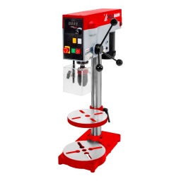 
Perceuse avec variateur de vitesse et affichage numérique. 
Les différentes vitesses permettent de travailler avec différents matériaux.
Base solide pour un bon équilibre de la machine.
Colonne en acier, solide et polie, résistante à la torsion. La table de travail tourne à 360º autour de la colonne.
Levier d'avance pratique avec échelle de profondeur. Butée de profondeur de perçage réglable avec échelle pour un contrôle précis de la profondeur.
Protecteur de mandrin en méthacrylate repliable
Garantie 2ans
Matériel inclus: Mandrin automatique de 1 à 16 mm, B16. Câble de 1,8 m.




Données sur les moteurs







Puissance moteur S1 W


300







Voltage


230 V / 50 Hz







Vitesse rotation arbre min-1


350 - 2500







dimensions







Portée en mm


105







Dimensions table mm


Ø 170







Caractéristiques techniques







Capacité maxi de perçage en acier


Ø 13







Vitesse de broche min-1


350 - 2500







distance maximale table-broche mm


270







Distance base-broche


350







Diamètre colonne


48










20







Niveau puissance sonore- vibreur







Niveau de puissance sonore en dB


84







Niveau de pression acoustique en dB


70







Poids







Poids brut kg


13.50







Poids net kg


12.50







emballage







Largeur emballage mm


365







Longueur emballage mm


490







Hauteur emballage mm


260







Information générale







Code EAN


9120132140250




