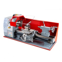 
Équipé de série avec avance pour couper le fil et alimentation automatique longitudinal.
Banc prismatique en fonte grise, trempé par induction et rectifié avec précision.
Axe durci avec roulements coniques réglables.
Nez de broche avec précision inférieur à 0,009 mm, assure une précision maximale de tournage.
Vitesse de rotation réglable en continu, la vitesse peut être lue facilement sur l´écran numérique.
Livré avec le changement de vitesse qui permet une large gamme de travails.
Guides commodément réglables assurant ainsi une précision pendant de nombreuses années.
Moteur puissant sans entretien, avec déclencheur.
Transmission de puissance continue.
La poupée mobile peut être ajustée pour tournage conique.
Tournage à gauche/droite CW / CCW.
Equipe avec filtre électrique clase B, spécialement pour éviter interférences avec autres appareils électriques domestiques.
Garantie 2ans
Inclus dans la livraison:Mandrin à 3 mors Ø 100 mm, tourelle 4 positions, poupée mobile CM3 poupée mobile CM2, protecteur du mandrin, bac à copeaux, changeur de vitesse, clés de service.




Données sur les moteurs







Puissance moteur S1 W


450







Voltage


230V / 50Hz







Puissance moteur S6 W


630







Longueur de câble


1,7 m







dimensions







Dimensions machine mm


940 x 380 x 345







Largeur du banc


100







Tour







Course du chariot mm


376







Alésage de la broche mm


21







Cône Morse de broche


MK3/MT3







Cône de broche de poupée mobile


MK2/MT2







Diamètre au dessus du chariot mm


134







Vitesse de broche min-1


50-2500







Filetage métrique


0,5-3 (14)







Filets au pouce


8-44 (10)







Course fourreau de poupée mobile mm


55







Course du chariot supérieur mm


80







Course chariot auxiliaire mm


55







Distance entrepointes mm


400







Diamètre au dessus du banc mm


210







Plage de avances longitudinales


0,089 / 0,147 / 0,198 mm/ U







Outil de coupe max.


10 mm







Poids







Poids net kg


68







Poids brut kg


75







emballage







Hauteur emballage mm


460







Largeur emballage mm


450







Longueur emballage mm


900







Information générale







Code EAN


9120039901329




