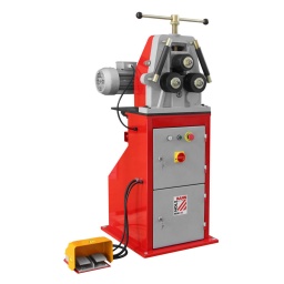 
Cintreuseou motorisée
Pour le cintrage de profilés et tubes.
Entraînement par pignonnerie haute qualité
Galets de cintrage en acier traité et poli HQ
Socle inclus.
Tête inclinable.
Garantie 2ans




Capacité carré plein
20 x 20 mm


Capacité rond plein
30mm


Capacité tubes carrés
30 x 10 mm


Capacité tubes ronds
16mm


Diamètre arbre
30mm


Diamètre galet supérieur
98mm


Diamètre galets inférieurs
118mm








Données sur les moteurs

Puissance moteur S1 W




1100

Voltage



400V / 3 / 50Hz

Poids


Poids net kg



230

Poids brut kg



260

emballage


Hauteur emballage mm



1.350






Largeur emballage mm


800







Longueur emballage mm


950







Information générale







Code EAN


9120058373312




