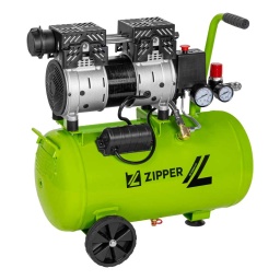 Le compresseur ZIPPER ZI-COM24SI de la série SILENT présente une grande polyvalence, utilité et confort d'utilisation.Avec leurs dimensions compactes et leur pression de service réglable jusqu'à 8 bars à l'aide d'un détendeur, ils offrent de belles performances avec une grande maniabilité.Le volume de la cuve de 24 litres, le moteur sans huile et le très faible niveau sonore et le faible entretien, en font un outil indispensable dans votre atelier ou garage, que ce soit pour gonfler des pneus ou utiliser tous types d'outils pneumatiques tels que agrafeuses, pistolets à peinture, etc.
Garantie 2ans

Volume de la cuve de 24 litres.
Moteur sans huile
2 manomètres, un pour la cuve et l'autre pour la pression de travail.
Vanne de vidange à la base de la cuve
Châssis avec poignée robuste
Raccord rapide pour une variété d'outils pneumatiques.
Très faible niveau sonore de ~57 dB
Debit:

@2bar = 80 l/min
@4bar = 65 l/min
@6bar = 50 l/min
@8bar = 30 l/min




Données sur les moteurs







Puissance moteur S1 W


750 S3(50%)







Voltage


230 V / 50 Hz







dimensions







Dimensions machine mm


530 x 310 x 535







Compresseurs







Pression maxi. bar


8







Débit L7min


126







Remplissage cube secondes


< 160







Capacité cube L


24







Niveau puissance sonore- vibreur







Niveau de puissance sonore en dB


78







Niveau de pression acoustique en dB


57,1







Poids







Poids brut kg


23







Poids net kg


21







emballage







Largeur emballage mm


255







Longueur emballage mm


580







Hauteur emballage mm


590







Information générale







Code EAN


9120039235219






