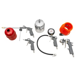 
Complément idéal de la plupart des compresseurs du marché.
5 accessoires inclus :

Pistolet de peinture
Gonfleur de pneus
Buse de pulvérisation
Tube spiralé avec accou-plement rapide
Pistolet à air comprimé




Poids







Poids brut kg


1.80







Poids net kg


1.60







emballage







Largeur emballage mm


220







Longueur emballage mm


415







Hauteur emballage mm


110







Information générale







Code EAN


9120039233437






