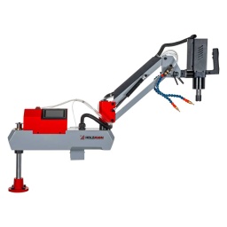 La machine à fileter HOLZMANN GSM16E_R11_230V réalise des filetages avec précision et sécurité.Idéale pour les garages, les ateliers, les centres de formation, les écoles et les applications d’usinage
Garantie 2ans

Jeu de douille de taraudage avec embrayage à friction
Plage de diamètres de filetage M3-M16 (acier) ; M3-M20 (aluminium)
Écran tactile pour configurer la taille du filetage, la profondeur de coupe, ...
Choix de 2 modes de coupe :

Mode manuel : après avoir atteint la profondeur de taraudage définie, la broche s’arrête automatiquement, l‘inversion s‘effectue manuellement
Mode automatique : après avoir atteint la profondeur de taraudage définie, la machine passe automatiquement du mode avant au mode arrière.


Idéal pour le taraudage des trous borgnes
La tête de coupe peut être tournée à 90°
Dispositif de refroidissement (refroidissement air-huile) disponible, pression de service 6-8 bar.
Equipé d’une poignée facilitant les manipulations

Matériel inclus:Douille de taraudage (DIN371:M3,M5,M5,M6,M8,M10; DIN376: M12,M14,M16)
En option:Socle pour bras de taraudage GSMMS



Données sur les moteurs







Puissance moteur S1 W


600







Voltage


230 V / 50Hz







Vitesse rotation arbre min-1


0 - 312







Niveau puissance sonore- vibreur







Niveau de pression acoustique en dB


<70







Poids







Poids brut kg


33







Poids net kg


28







emballage







Largeur emballage mm


690







Longueur emballage mm


610







Hauteur emballage mm


190







Information générale







Code EAN


9120132140106


