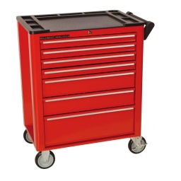
Equipé d‘une poignée pour déplacer facilement et avec blocage des roues.
Servante d´atelier durable et robuste avec renforts latéraux.
Finition de peinture électrostatique, protection contre la corrosion.




dimensions







Dimensions machine mm


688x458x875







Servante dátelier und étagére







Capacité charge maxi. kg


25







Nombre de tiroirs


7







Poids







Poids net kg


39







Poids brut kg


42







emballage







Hauteur emballage mm


795







Largeur emballage mm


510







Longueur emballage mm


745







Information générale







Code EAN


9120039902456




