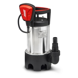 Marque:MASTER PUMPSGarantie:3 ansDescription:Avec un débit de 13000 litres par heure cettepompe vide cavede la marqueMaster Pumpsvous permet de vider une cave inondée en un rien de temps. Elle est capable de pomper de l'eau chargée dont la taille des impuretés ne dépasse pas 35 mm.
Cettepompe immergéepuissante possède un mode automatique et un mode manuel en fonction de vos besoins. Elle peut être immergée dans l'eau à une profondeur maximum de 7 mètres et permet de rejeter l'eau jusqu'à 8 mètres de hauteur par rapport à la pompe.Pour éviter la surchauffe, cette pompe est conçue de façon à ce que l'eau qui l'entoure la refroidisse. L'entretien et le nettoyage de la pompe est très facile.Caractéristiques:Tension: 230VFréquence: 50HzPuissance: 750WHauteur de refoulement max: 8MCEProfondeur d'immersion max: 7MGranulométrie: max 35mmDébit max: 13000l/hTempérature max de l'eau: 35°Type de protection: IPX8Exécution: ABS + INOXTurbine: PPOMoteur : Bobinage CUIVREArbre en acier inoxydableSystème d'étanchéité = garniture mécaniqueCâble 10MMode automatique ou manuelCode EAN/GLN:5411074175924Poids:3.90 kg