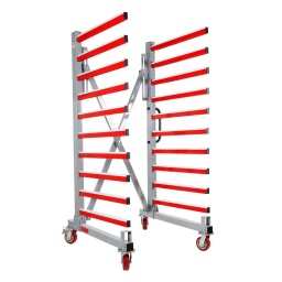 Le HOLZMANN TAW76 est un chariot mobile, idéal pour le transport et comme étagère ou pour le séchage après peinture des panneaux / lattages. La largeur du produit peut être modifiée de 300 à 1250 mm

Profondeur: 760 mm
Distance entre les étagères: 120 mm
Nombre d'étagères: 10
Dimensions des roues: Ø 125 x 40 mm
nombre de roues: 4 (2 con freno)
Capacité de charge maximale: 500 kg
Capacité maximale par étagère: 50 kg
Surface de contact en PVC sur les profilés en porte-à-faux pour protéger/protéger les surfaces des panneaux et lés à stocker.
Structure métallique tubulaire stable et résistante.




Poids







Poids brut kg


76







Poids net kg


72







emballage







Largeur emballage mm


340







Longueur emballage mm


1.815







Hauteur emballage mm


160







Information générale







Code EAN


9120058379048




