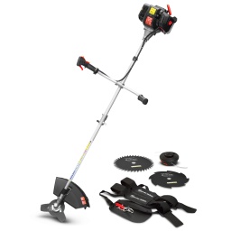 arque:ELEM Garden TechnicGarantie:3 ansDescription:
Cette débroussailleuse thermique Elem Garden Technic est équipée d'un moteur 2 temps 52 CC pour une vitesse de 7500 t/min. Elle possède une largeur de coupe de 43 cm avec bobine et de 25 cm avec les lames. Cette débroussailleuse est le choix parfait pour tous vos travaux de coupe et d'ébarbage dans votre jardin. Très pratique, son tube de transmission se scinde en deux parties afin de faciliter le transport et l'entreposage. Pour une meilleure sécurité, elle est livrée avec une sangle de portage.Accessoires : 1 bobine de fil d'un diamètre de 2.4mm et d'une longueur de 2.5M, 1 lame 3 dents pour herbe, 1 lame 8 dents pour herbe, chardons et autres broussailles et une lame 40 dents pour herbe, chardons, broussailles, noueux, arbustes, pieds de vigne...Caractéristiques :- Puissance: 52 CC- Moteur 2 temps- Vitesse: 7500t/min- Largeur de coupe avec bobine: 43 cm- Avance du fil par Tap and go- Diamètre du fil 2,4 mm- Longueur du fil: 2.5 M- Largeur de coupe avec les lames: 25 cm- Livré avec un harnais double- Capacité du réservoir: 1,2 L- Tubes de transmission en deux parties pour faciliter le transport et l'entreposage.- 4en1 : Bobine + 3 Lames
Code EAN/GLN:5411074221942Poids:10.00 kg