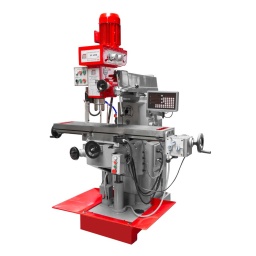 
Lecteur digital DRO 3 axes, compris dans la livraison.
Déplacement automatique de l‘axe X.
Axe horizontal et vertical entraîné par engrenage.
Réglage facile et rapide entre le fonctionnement vertical et horizontal.
Engrenages en acier trempé et poli, lubrifiés par baind‘huile.
Broche verticale avec moteur puissant pas à pas.
Système de refroidissement et d‘une lampe halogène inclus.
Rotation CW et CCW, attachement de broche ISO 40.
Toutes les glissières de direction sont à queue d‘aronde trempées.
Table robuste et massif avec (rainures en „T“ de 14mm).
Garantie 2ans
Matériel inclus:Lecteur digital DRO, mandrin auto serrant 3-16mm/B16, 8 porte pinces (4, 5, 6, 8, 10, 12, 14,16 mm), réducteurs ISO 40-MK3, ISO 40-MK2, ISO 40-B18, 2 tiges M16, tige de fraisage horizontale 22 u. 27mm, étaux professionneI160, système d’arrosage, lampe halogène.




Données sur les moteurs







Puissance moteur S1 W


850 / 1500







Voltage


400V / 50Hz







dimensions







Dimensions table mm


1200 x 280







Portée en mm


170 - 750







Caractéristiques techniques







Adaptateur fraisé


ISO 40







Vitesse de broche verticale min-1


115-1750 (8)







Diamètre maximum de la fraise à surfacer en mm


100







Diamètre maximum de fraise en mm


25







Inclinaison de la tête


+/- 90°







Course de la broche [mm]


120







Vitesse de broche horizontale min-1


45-1330 (9)







Course axe Z mm


380







Course axe Y mm


230







Course axe X mm


600







distance maximale table-broche mm


420







Puissance moteur broche horizontale kW


2,2







Dimensions rainure en T


14







Poids







Poids net kg


1.180







Poids brut kg


1.225







emballage







Hauteur emballage mm


2.220







Largeur emballage mm


1.600







Longueur emballage mm


1.460







Information générale







Code EAN


9120039905433




