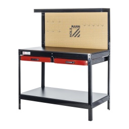 
Banc de travail métallique, de construction robuste, équipé avec 2 tiroirs, ainsi que d'un panneau en MDF perforé pour la fixation d'outils et d'accessoires.
Inclus 20 crochets individuels.
Dimensions: 121 x 61 x 150 cm (longueur x largeur x hauteur)
Table de travail de charge utile: 100 kg
Plateau et étagère inferieur en MDF épaisseur de 16 mm
Panneau porte outils MDF, épaisseur de 4.5 mm




dimensions







Dimensions machine mm


1210 x 610 x 1500







Capacité charge maxi kg


100







Dimensions table mm


1200 x 600







Hauteur table mm


900







Servante dátelier und étagére







Nombre de tiroirs


2







Dimensiones des tiroirs mm


515 x 450







Poids







Poids brut kg


37.94







Poids net kg


35







emballage







Largeur emballage mm


645







Longueur emballage mm


1.250







Hauteur emballage mm


100







Information générale







Code EAN


9120058376870




