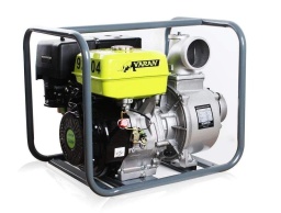 Pompe à eau thermique 90000 l/h 13CV Essence pour vider vos caves, batîments, puits lors d'une inondation ou autre , le débit à plein régime approche les 90 m³/h .
Pompe à eau avec moteur à essence

90000 l/h en pointe
31 m de hauteur d'eau maximum
Garantie 2ans
Encombrement limité
Extrêmement compact
cadrestable et pratique à poser
Grand réservoir pour une durée de fonctionnement accrue
Certificat CE, EC-II, GS, TUV, Noise
Système d'arrêt en cas de manque d'huile
Nettoyage facile

Données techniques


Moteur 4-Temps, 1 Cylindre, refroidi à air, OHV.
Cylindrée: 389cm³
Sortie : 13hp/3600 rpm
Capacité du réservoir: 6.5 L
Hauteur d'aspiration: 8 m
Grosse Crépine d'aspiration munie de nombreux trous de 6mm .
Diamètre d'entrée et de sortie: 4 inch / 100mm
Hauteur d'eau maximum: 31m
Débit à 3600rpm: 90 m³/h en pointe
Starter Manuel à tirette
Huile de moteur de type SAE 10W/30 Hiver/Ete
Poids Brut 47 kg / Net 45kg
Dimensions en mm:640*480*530

