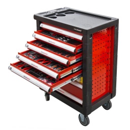 
Servante d´atelier durable et robuste avec renforts latéraux.
Finition de peinture électrostatique, assure la durabilité et protection contre la corrosion.
Équiée avec outils en chrome vanadium de haute qualité, et autres accessoires.
Garantie 2ans




dimensions







Dimensions machine mm


790x480x1050







Servante dátelier und étagére







Dimensiones des tiroirs mm


575x75 (1-5) / 575x135 (6) / 575x155 (7)







Capacité charge maxi. kg


25 (1-5) / 35 (6) / 40 (7)







Nombre de tiroirs


7







Poids







Poids net kg


75.50







Poids brut kg


79.50







emballage







Hauteur emballage mm


1.050







Largeur emballage mm


480







Longueur emballage mm


790







Information générale







Code EAN


9120058371929




