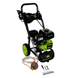 
Le nettoyeur haute pression essence ZIPPER ZI-BHDR180 est équipé d'une pompe en laiton pour une pression nominale fiable de 180 bars et un débit élevé de 510 litres/heure (8,5l/min). Autonomie totale, grâce au moteur à essence, qui vous permet de l'utiliser là où il n'y a pas d'alimentation électrique disponible.







Garantie 2ans


4 buses colorées pour différentes applications, facilement interchangeables sur la lance haute pression via un raccord rapide

1: 0° pression maximale
2 : 15° : idéal pour béton, terrasses.
3: 40° : idéal pour les fenêtres
4 : buse détergent


Moteur essence puissante : 4,5 kW | 223 cm³
Tuyau HD de 8 m (Ø6,3 mm)
Hauteur d'aspiration maximale 2m
Longueur du tuyau d'arrivée d'eau : 2 m
Capacité du réservoir à savon 1,6 litres
Comprend des roues de transport (taille des roues 10