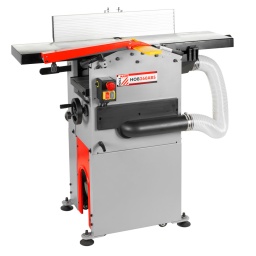 
Dégauchisseuse, raboteuse avec aspirateur intégré.
Tables de dégauchissage à relevage séparé pour la fonctionde rabotage
Lèvres antibruit sur les 2 tables de dégauchissage.
Aspirateur intégré avec sac, qui permet une bonne utilisation.
Tables fonte aluminium procurent à la machine robustesse et précision.
Guide de dégau inclinable en aluminium.
Arrêt d‘urgence de la fonction de rabotage indépendant.

Livré avec:aspirateur intégré, socle, 2 fers, sac et tuyaud´aspiration, guide de dégau.
Garantie 2ans



Dégauchisseuses-raboteuses







Profondeur de passe maxi mm


3







Dimensiones guide dégau mm


643 x 126







Inclinaison guide dégau


90° -45°







Dimensions table de dégauchissage mm


1050 x 260







Hauteur table de dégauchissage mm


925







Données sur les moteurs







Puissance moteur S1 W


1800







Voltage


400V







Longueur de câble


1,8 m







Vitesse d´avancement


8,5 m/min







dimensions







Buse d´aspiration


75







Dimensions machine mm


1160 x 950 x 1100







dimensions des pièces







Épaisseur max. pièce mm


160







Raboteuse







Dimensions de la table


480 x 254







Profondeur de passe maxi mm


2







Ø Arbe mm







Ø Arbe mm


55







Vitesse rotation arbre


6700







Nombre de fers


2







Aspirateurs







Capacité aspiration m³/h


270







Niveau puissance sonore- vibreur







Niveau de puissance sonore en dB


96,2







Niveau de pression acoustique en dB


83,2







Poids







Poids net kg


88







Poids brut kg


95







emballage







Hauteur emballage mm


600







Largeur emballage mm


590







Longueur emballage mm


1.160







Information générale







Code EAN


9120039905174


