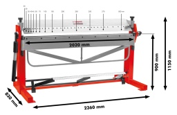 
Construction solide, fabrique avec éléments d´haute qualité pour une précision maximale.
Ouverture facile, actionné par pédale.
Différentes tailles de segments adaptés à différents emplois.
Segments de pliage mobiles.
Ouverture facilement réglable par poignées de réglage de grandes dimensions.
Garantie 2ans




dimensions







Dimensions machine mm


2360x830x1150







Longueur de travail mm


2020







Hauteur table mm


900







TRAVAIL DU MÉTAL







Épaisseur max


1,2







Ouverture maximum


47







Angle de pliage


135°







Poids







Poids brut kg


655







Poids net kg


540







emballage







Largeur emballage mm


860







Longueur emballage mm


2.440







Hauteur emballage mm


1.280







Information générale







Code EAN


9120058377433





