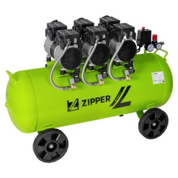Le compresseur ZIPPER ZI-COM90SI de la série SILENT est celui doté de la plus grande cuve. Ses trois têtes sans huile alimentent parfaitement la chaudière de 90 litres et permettent un débit d'air attractif de 140@8bar à 250@2bar l/min.Il dispose d'un réducteur de pression, réglable jusqu'à 8 bars.ec son très faible niveau sonore et son faible entretien, c'est un outil indispensable dans votre atelier ou garage, que ce soit pour gonfler des pneus ou utiliser tous types d'outils pneumatiques comme des agrafeuses, des pistolets à peinture, etc.
Garantie 2ans

Volume de cuve de 90 litres.
Moteurs sans huile2 manomètres visibles, un pour la chaudière et l'autre pour la pression de service.
Vanne de vidange à la base de la chaudière.
Poignées des deux côtés de la bouilloire
Raccord rapide pour une variété d'outils pneumatiques.
Très faible niveau sonore de ~59 dB
Débit d´air:

@2bar = 250 l/min
@4bar = 200 l/min
@6bar = 160 l/min
@8bar = 140 l/min




Données sur les moteurs







Puissance moteur S1 W


2250







Voltage


230 V / 50 Hz







dimensions







Dimensions machine mm


1020 x 415 x 695







Compresseurs







Pression maxi. bar


8







Débit L7min


378







Remplissage cube secondes


< 270







Capacité cube L


90







Niveau puissance sonore- vibreur







Niveau de puissance sonore en dB


80







Niveau de pression acoustique en dB


59,2







Poids







Poids brut kg


76.50







Poids net kg


66







emballage







Largeur emballage mm


410







Longueur emballage mm


1.120







Hauteur emballage mm


730







Information générale







Code EAN


9120039235165






