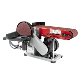 
Inclinaison groupe bande abrasive (0º-90º)
Table en fonte inclinable 0-60º
Guide d´onglet pour la table de travail.
La table peut être fixe pour la bande ou pour le disque.
Interrupteur magnétique.
Excellente stabilité grâce aux pieds caoutchouc.

Livrée avec:1 bande abrasive, 1 disque, guide d´onglet de précision, outils de montage.
Garantie 2ans



Données sur les moteurs







Puissance moteur S1 W


350







Voltage


230V







dimensions







Dimensions table mm


190x125







Ponceuses







Diamétre disque abrasive mm


150







Dimensions bande mm


100x914







Vitesse de la bande


292 m/min







Vitesse de rotation en min-1


1450







Poids







Poids net kg


12.50







Poids brut kg


13.50







emballage







Hauteur emballage mm


307







Largeur emballage mm


266







Longueur emballage mm


498







Information générale







Code EAN


9120058371622


