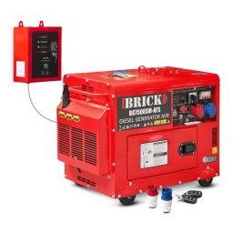 Marque:BRICKGarantie:3 ansDescription:Cegroupe électrogène diesel max 7500Wde la marque Brick est équipé d'un système de démarrage automatique en cas de coupure de courant du secteur. Il est conseillé de faire effectuer l'installation par un professionnel.Il dispose d'un système de régulation électronique (AVR) de la tension en fonction de la charge appliquée au groupe électrogène.Robuste et fiable, ce groupe électrogène vous rendra de nombreux services. Il possède un réservoir de diesel de 16 litres pour une autonomie max de 8 heures.Transportez facilement votre groupe électrogène grâce à sesroueset sapoignée de transport.
Caractéristiques:- Puissance max: 7500W- Puissance en continu: 7000W- Carburant : Diesel- Réservoir essence métallique: 16L- Réservoir d'huile : 1.65L (SAE15W-40)- Autonomie max: 8h- 2 prises (1x 230V et 1x 400V)- Démarrage électrique- Degré de protection : IP23M- Altitude maximale : 1000M- Niveau sonore : 97Db- Dimensions : 925 x 525 x 670mm- Garantie 3 ansCode EAN/GLN:5411074234607Poids:170.00 kg