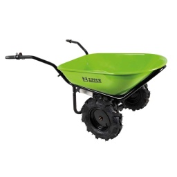 
La brouette électrique ZIPPER ZI-EWB260 est idéal pour transporter des marchandises en vrac sur notre terrain, à la campagne ou dans notre jardin. Permet de transporter du bois de chauffage, de l'herbe coupée, des briques, de la terre, du sable, des sacs...etc. De plus, le moteur électrique permet de travailler même dans des espaces fermés, des entrepôts industriels, des serres, etc. ZI-EWB260 fait partie de la série All-In-One et la batterie est donc compatible avec d'autres appareils ZIPPER. (tronçonneuse/tondeuse à gazon/tondeuse à gazon/souffleur de feuilles,....) Les roues avant robustes garantissent une bonne résistance du chariot qui permet de charger jusqu'à 260 kg.


Garantie 2ans









Travail efficace grâce à la puissante batterie lithium-ion.
Autonomie jusqu'à 5 heures.
Vous pouvez confortablement contrôler la vitesse et freiner à partir de la poignée droite.
Capacité de 100 litres et charge maximale de 260 kg
Dimensions des deux pneus avant : 4.00-8 mm (traction)
Entraînement avant et arrière sélectionnable via le sélecteur sur la poignée de commande
Dimensions : 1120 x 710 x 520 mm
Dimensions de la benne : 960 x 600 mm
Hauteur de la benne: 170 x 255 mm
Type de benne: vasque
Le frein électronique et la marche avant et arrière peuvent être activés via un sélecteur situé sur la poignée.
Transmission de puissance grâce à un engrenage robuste

Equipement inclus: Batterie standard ZIPPER 40 V / 6 Ah et chargeur 97 W pour batterie 6 AhLa batterie s'adapte également à nos séries tout-en-un (tondeuses à gazon, taille-haies, taille-haies, tarières,...)



Données sur les moteurs







Puissance moteur S1 W


350







Voltage de batterie


40 V







Capacité de la batterie


240Wh







Vie de la batterie


~5h







Temps de chargement


~3h







dimensions







Capacité charge maxi kg


260







Poids







Poids brut kg


44.50







Poids net kg


39







emballage







Largeur emballage mm


660







Longueur emballage mm


990







Hauteur emballage mm


320







Information générale







Code EAN


9120039234724








