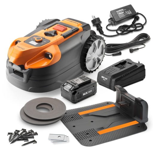 Robot tondeuse autonome 24V avec station de charge. sans fil périmétrique VBRM18-4A 