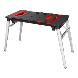 
7 fonctions dans un seul appareil.
Table de travail.
Table de sciage
Planche è roulettes
Échafaudage
Rampe
Chariot
Chariot de visite
Changement rapide et facile de fonction.
Très robuste et polyvalent.
Charge utile fonction table de travail (780mm):150 Kg
Charge utile échafaudage (520mm) 250 Kg
Charge utile fonction chariot: 150 Kg
Pieds pliables
Encombrement réduit une fois replié.




dimensions







Dimensions table mm


1090x550







Hauteur table mm


520-780







Capacité charge maxi kg


150/250







Poids







Poids brut kg


15.50







Poids net kg


14







emballage







Largeur emballage mm


590







Longueur emballage mm


1.140







Hauteur emballage mm


115







Information générale







Code EAN


9120058377402




