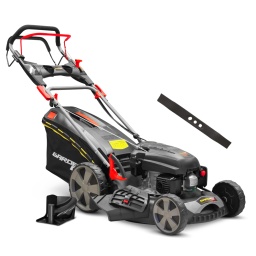 Marque:GARDEO ProGarantie:5 ansDescription:
Cette tondeuse thermique autotractée 170CC est idéale pour la tonte d'un grand terrain. Grâce à une largeur de coupe de 50.8 cm et un bac récolteur de 65 litres, elle permet de tondre rapidement de grandes surfaces.Avec cette tondeuse, votre pelouse est entre de bonnes mains. Elle est dotée de composants performants qui permettent un travail de qualité. De plus, vous gérez vous-même la hauteur de votre gazon grâce au réglage de la hauteur de coupe sur 6 positions.La tondeuse dispose d'une fonction mulching qui consiste à répandre l'herbe coupée sur votre gazon. Cette technique permet de fertiliser votre gazon et permet d'obtenir une herbe plus verte et en meilleure santé. Cette tondeuse dispose des fonctions suivantes : Fonction Mulching (Cette fonction vous sera utile si vous souhaitez tondre et fertiliser votre jardin en même temps. Cela améliorera l'aspect ainsi que la santé de votre gazon.) - Éjection arrière - Éjection latérale - Nettoyage du carter intégré.
Caractéristiques :- Cylindrée : 170 CC (2.9KW)- Largeur de travail : 508 mm- Auto-tractée- Système hauteur de coupe : central 6 positions (25-75mm)- Type de carter : acier- Capacité du bac : 65L (bac souple avec hard top)- Roues avant: 20.3cm- Roues arrière: 27.9cm- Fonction mulching- Éjection latérale- Système de nettoyage du carter intégré- Poignée à l'avant de la tondeuse pour un transport aisé- Poignée soft grip- Capacité du réservoir d'essence: 1 L (95 ou 98 oct.)- Capacité du réservoir d'huile: 0,5 L (SAE 20W-40)- Vitesse moteur: 2800t/min- Poids net : 33.3kg
Code EAN/GLN:5411074240509Poids:35.00 kg