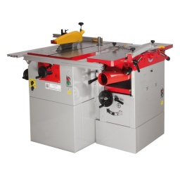 
Combinée compacte avec un optimale rapport prix / prestations, pour les amateurs de la machine à bois avec peu d´espace.
Lame de scie inclinable avec volant de 90º jusqu´au 45°.
Grande table de précision en fonte, avec guide à onglets (+ -45°), guidé dans rainure en « T »
Changement rapide et pratique, entre les différentes fonctions.
Commutateur de fonctions très accessible.
Equipé avec moteurs indépendants pour chaque opération.
Tête d´usinage solide avec 3 fers HSS pré-montées.
Garantie 2ans
Livrée avec:Protection de la toupie, guides de protection, guide d´onglet, presseur, guide dégau inclinable (90-45°), fers montées.




Dégauchisseuses-raboteuses







Profondeur de passe maxi mm


5







Dimensiones guide dégau mm


715x130







Inclinaison guide dégau


90-45°







Longueur de la table mm


1090







Données sur les moteurs







Puissance moteur S6 W


3100 / 2100 / 2100







Puissance moteur S1 W


2200 / 1500 / 1500







Vitesse d´avancement


8







Voltage


400V







dimensions







Dimensions table mm


980x470







Hauteur table mm


840







Buse d´aspiration


100







Chariot aluminium mm


250x400







capacité de coupe







Profondeur de coupe maxi 90° mm


78







Profondeur de coupe maxi 45°mm


60







Capacité coupe lame a guide


510







Raboteuse







hauteur de rabotage mm


5-195







Ø Arbe mm







Ø Arbe mm


75







Vitesse rotation arbre


4500







Nombre de fers


3







Caractéristiques techniques







Diamètre de la broche mm


30







Vitesse de broche min-1


6500







Diamètre de la broche mm


100







Hauteur maximum serrage


80







Max diamètre de l'outil sous la table en mm


140







Ouverture table mm


145







Guides de broche de broche en mm


350x125







Max diamètre de l'outil au-dessus du tableau


160







Scie circulaire







Ø Lame / alésage mm


254







Vitesse de la lame de scie en min-1


4750







Poids







Poids net kg


375







Poids brut kg


390







emballage







Hauteur emballage mm


970







Largeur emballage mm


1.170







Longueur emballage mm


1.300







Information générale







Code EAN


9120039901244




