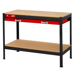 Établi HOLZMANN WT40 : la solution intelligente pour votre atelier ! Le WT40 impressionne par sa polyvalence et son grand espace de rangement : deux tiroirs faciles à utiliser et un compartiment spacieux offrent de la place pour les outils et accessoires. Le plan de travail de 1,2 mètre de long offre un espace de travail généreux. Montage facile grâce à son système de fixation astucieux.

Charge maximale du plan de travail : 100 kg
Dimensions du plan de travail : 1210 × 605 mm (MDF de 15 mm d’épaisseur)
Hauteur de la table : 900 mm
Dimensions des tiroirs : 1100 × 460 × 60 mm
Charge maximale des tiroirs : 20 kg
Charge maximale du plateau inferieur : 50 kg (MDF de 6 mm d’épaisseur)
Distance du plateau inferieur par rapport au sol : 235 mm




dimensions







Dimensions machine mm


1210 x 605 x 900







Poids







Poids brut kg


24







Poids net kg


22.40







emballage







Largeur emballage mm


650







Longueur emballage mm


1.245







Hauteur emballage mm


80







Information générale







Code EAN


9120132141240




