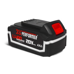 Marque:X-PERFORMERGarantie:3 ansDescription:Cette batterie lithium 20V s'adapte sur tous les outils de la gamme X-Performer et est compatible avec les chargeurs XPCHAR1 et XPCHAR2.Caractéristiques :- Voltage : 20V- Capacité : 4Ah- Technologie : Lithium- Temps de charge : 2H- Témoin de chargeCode EAN/GLN:5411074208424Poids:0.70 kg