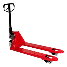 
Roues postérieurs doubles, et boggies à 2 galets.
Construction de haute qualite, pour assurer la maximum stabilité.
Très robuste : châssis et fourches en acier
Timon revêtu de caoutchouc
Le transpalette est fiable et performant : pompe hydraulique avec système d‘étanchéité, et valve de sécurité contrôlant la vitesse de descente
Facile à manipuler : timon 3 positions (levée-neutredescente)
Peut-être utilise comme kit de déplacement pour quelques machines dans l´atelier
Design industriel, pour les professionnels
Garantie 2ans




dimensions







Capacité de levage


2500







Elévation maxi des fourches


200







Hauteur minimum des fourches


85







Dimensions fourches


550 x 1150







Poids







Poids brut kg


60







Poids net kg


59







emballage







Largeur emballage mm


550







Longueur emballage mm


1.550







Hauteur emballage mm


425







Information générale







Code EAN


9120058376061




