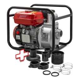 Marque:MASTER PUMPSGarantie:3 ansDescription:La motopompe à eau thermique MPG33HP7 offre un excellent rapport qualité/prix. Puissante et simple d'utilisation, elle est idéale pour l'arrosage des espaces verts, vider une piscine ou en cas d'inondation. Son moteur thermique 4 temps 212CC développe une puissance de 7 HP. Elle est alimentée par de l'essence sans plomb 95 et permet donc d'être utilisée sans la moindre source d'électricité.Cette pompe à eau peut fournir un débit d'eau maximal de 33 000 litres par heure. Sa puissance lui permet d'aspirer jusqu'à 7 mètres de profondeur et de refouler l'eau à une hauteur maximale de 30 mètres.La pompe MPG33HP7 est très robuste et vous rendra service pendant de nombreuses années. Son réservoir de 3.6 litres lui assure une grande autonomie d'utilisation.
Caractéristiques :- Puissance: 212 cc / 7 hp- Moteur 4 temps- Vitesse à vide: 3840 t/min- Débit max: 33000 litres par heure- Hauteur de refoulement max : 30 MCE- Hauteur d'aspiration max: 7 M- Exécution: fonte d'aluminium- Diamètre d'aspiration: 2''- Diamètre de refoulement: 2''- Capacité du réservoir d'essence: 3.6 L- Carburant: sans plomb 95- Capacité du réservoir d'huile: 0.6 L- Mode démarrage par lanceur manuel- Poids: 22 kg
Code EAN/GLN:5411074199036