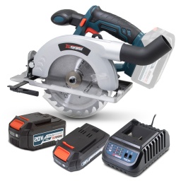 Marque:X-PERFORMERGarantie:3 ansDescription:Cette scie circulaire rechargeable d'une puissance de 20 V convient pour les travaux de coupe de toutes sortes. Sans fil, vous ne serez plus g&ecirc;n&eacute; par le c&acirc;ble &eacute;lectrique. Vous pouvez travailler avec une grande libert&eacute; de mouvement. Vous pouvez scier facilement en biais jusqu'&agrave; un angle de 45&deg;. Les planches &eacute;paisses ne sont pas un probl&egrave;me non plus car elle est capable de scier jusqu'&agrave; 55 mm de profondeur.
La scie circulaire PXCS165-S24A vous offre une exp&eacute;rience d'utilisation excellente. Elle dispose d'une poign&eacute;e softgrip qui assure une prise en main optimale, d'une lame d'un diam&egrave;tre de 165mm et d'un guide lat&eacute;ral gradu&eacute;.Elle est livr&eacute;e avec une batterie 2Ah, une batterie 4Ah et un chargeur rapide(1H pour une batterie 2Ah et 2H pour batterie 4Ah).La scie circulaire sans fil PXCS165-S24A est garantie 10 ans. (les batteries et le chargeur sont garantis 2 ans)Caract&eacute;ristiques :- Puissance: 20V max- Vitesse: 4200 t/min- Inclinaison: 0-45&deg;- Diam&egrave;tre lame: 165mm (24 dents)- Profondeur de coupe max: 55mm- Livr&eacute; en boite couleur avec 1 batterie 2Ah et 1 chargeur rapide.- Poign&eacute;e soft gripCode EAN/GLN:5411074315184Poids:4.16 kg