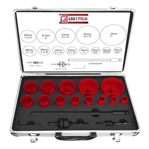 Coffret scies-cloches Set 19-76mm HSS LSS17TLG