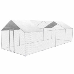 

Parc grillagé robuste qui protège les petits animaux des prédateurs
Dimensions : 3m x 8m x 2,5m
Surface : 24 m2
Structure grillagée : métal galvanisé revêtu de PVC.
Mailles : 45x25
Avec 1 porte
Bâche anti-UV et imperméable
Dimensions tubes ø25x0.65mm
Dispose d’un grand espace permet-tant aux animaux de se mouvoir faci-lement
Doté d’une bâche qui offre une partie ombragée et une protection contre les intempéries.
Convient pour de petits animaux : poules, lapins




dimensions







Dimensions machine mm


3m x 8m x 2,5m







Poids







Poids brut kg


69







Poids net kg


64.20







emballage







Largeur emballage mm


280







Longueur emballage mm


1.900







Hauteur emballage mm


190







Information générale







Code EAN


9120039233895







