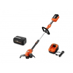 
Tension nominale: GARANTIE 2ANS HORS BATTERIE
40 V


Type et poids de la batterie:
Timberpro 2 Ah / 0.9 kg


Poids (selon procédure EPTA 01/2003) sans batterie:
3.1 kg (6.83 lb)


Autonomie de la batterie (en continu):
20 min


Temps de charge de la batterie:
70 min


Vitesse sans charge:
7500 tr min


Diamètre du fil de coupe:
1.6 mm (0.06