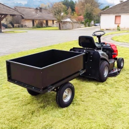 Marque:ELEM Garden TechnicGarantie:3 ansDescription:Cette remorque pour tracteur tondeuse a une capacité de charge max de 225kg, elle vous permettra de transporter des feuilles, de la terre, du compost, de la paille, du bois de chauffage…Elle est équipée d'une benne basculante pour faciliter le déchargement.
Caractéristiques :- Charge max : 225kg – 280L- Matériau de la benne et du chassis : acier- Dimensions intérieure de la benne : 975x720x310mm- Dimensions hors tout : 1480x775x765mm- Dimensions de l'essieu : 16x807mm- Poids net : 33.7kg- Poids brut : 36.7kg- Coloris : noir- A monter soi même.Code EAN/GLN:5411074244743Poids:36.70 kg