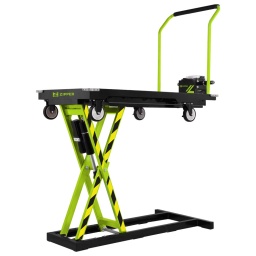 Table &eacute;l&eacute;vatrice &agrave; ciseaux &agrave; batterie pour l'industrie, le jardinage, la logistique et m&ecirc;me un usage domestique.La table &eacute;l&eacute;vatrice &agrave; ciseaux &agrave; batterie ZIPPER ZI-SHW200LIFT facilite le chargement et le d&eacute;chargement gr&acirc;ce &agrave; sa plateforme &eacute;l&eacute;vatrice. Sa hauteur de levage d'environ 1 m permet de travailler en hauteur, r&eacute;duisant ainsi les efforts physiques.
La batterie int&eacute;gr&eacute;e alimente le mouvement de levage (mont&eacute;e et descente), tandis que les mouvements d'avant en arri&egrave;re sont manuels.Cette table &eacute;l&eacute;vatrice &agrave; ciseaux &agrave; batterie est id&eacute;ale pour le chargement de camions plateaux, de remorques ou de fourgonnettes, ainsi que pour les op&eacute;rations de manutention interne dans les entrep&ocirc;ts, les usines et les services de pr&eacute;paration de commandes.La plateforme peut &ecirc;tre lev&eacute;e jusqu'&agrave; une hauteur d'environ 1 m et utilis&eacute;e &agrave; ce niveau pour la manutention ou le stockage de marchandises. Une solution id&eacute;ale pour les utilisateurs qui recherchent une combinaison de mobilit&eacute; manuelle et d'assistance &eacute;lectrique pour le levage

Charge maximale admissible :

200 kg (descente)
100 kg (levage)


Moteur de levage : 300 W
Diam&egrave;tre des roues : 105 mm
Dimensions de la table de levage : 1290 x 730 mm
Hauteur de levage maximale (roues) : environ 1000 mm

Materiel inclus: Batterie standard ZIPPER 40 V / 6 Ah et chargeur 97 W pour batteries 6 Ah. La batterie est &eacute;galement compatible avec notre gamme ONE-FOR-ALL (tondeuse &agrave; gazon, taille-haie, d&eacute;broussailleuse, tari&egrave;re, etc.).



Donn&eacute;es sur les moteurs







Puissance moteur S1 W


300







Voltage de batterie


40 V







Capacit&eacute; de la batterie


6 Ah (240Wh)







dimensions







Dimensions machine mm


1433x760x1010(2030)







Poids







Poids brut kg


120







Poids net kg


105







emballage







Largeur emballage mm


745







Longueur emballage mm


1.325







Hauteur emballage mm


255







Information g&eacute;n&eacute;rale







Code EAN


9120039236070


