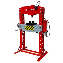 
Presse hydraulique parfaite pour les ateliers mécaniques, les ateliers de maintenance, les écoles, les centres de formation, etc.
Actionnement du piston par pompe manuelle ou pneumatique par pédale.
Pression de service : 0,75 MPa (7,5 bars) – 0,85 MPa (8,5 bars)
Structure robuste, avec des profils très épais, aptes à supporter les grands efforts auxquels elle va être soumise.
Convient pour presser, plier, redresser, monter et démonter des roulements, etc.
Manomètre de lecture de pression.
Cylindre chromé de haute qualité
Huile recommandée : HLP46 – 2 L
Élévation manuelle de la table par câble.
Retour automatique du piston.
Livré avec 2 prismes en 