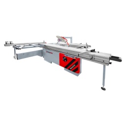 La scie circulaire à format HOLZMANN FKS400V32TOP_400 est équipée d'un chariot en aluminium de 3,2 m. Comprend inciseur et lame de scie principale avec réglage automatique de la hauteur et inclinaison manuelle, rallonge de table, table coulisante et indicateur d'angle numérique, une scie parfaite pour couper des panneaux dans votre atelier de menuiserie.
Garantie 2ans

Design compact.
Moteur de 5,5 kW, avec frein électromécanique. Installation électrique selon les normes CE.
Chariot extra-large en aluminium de 435 mm, idéal pour l'usinage de pièces volumineuses, monté sur des barres en acier.
Table de travail en fonte 1100x700mm et rallonges en acier de 900x830 et 610x600mm.
Comprend un moteur indépendant pour l'unité d'inciseur en standard.
Disque inclinable de 0 à 45º. Indicateur d'angle numérique.
Montée et descente automatique du disque principal et de l’inciseur.
Machine de grand poids permettant un excellent travail de pièces lourdes.
Grand volant pour le réglage de l'inclinaison pour un travail plus confortable.
Dispose de 3 vitesses (3000, 4000 et 5000 tr/min) pour le disque principal.
Guide parallèle de haute qualité en aluminium anodisé avec réglage fin.
Table coulissante de 1200 x 550 mm avec guide télescopique de 1950 – 3300 mm avec 2 butées.
Guide d´angle pour couper des pièces en onglet.

Matériel inclus:Inciseur (Ø120 x 20 x 3-3,8 Z=2*12ES), disque (HW : Ø300 x 30 x 3,2 mm Z(72)), guide parallèle, guide d´angle, guide télescopique



Données sur les moteurs







Puissance moteur S1 W


5500 (/750)







Voltage


400 V / 50 Hz







dimensions







Hauteur table mm


890







Buse d´aspiration


1x Ø100, 1x Ø80







Dimensions machine mm


4730 x 4860 x 1470







Chariot aluminium mm


3200 x 435







Dim. table coulissante mm


1200 x 550







capacité de coupe







Capacité coupe lame a guide


1300







Scie circulaire







Ø Lame / alésage mm


250-400 (/ 30)







Vitesse de la lame de scie en min-1


(I): 3000 (II): 4000 (III): 5000







Ø Inciseur / alésage mm


Ø120 x 20 x3,2-4,2/2,2







Puissance moteur inciseur, W


750







Vitesse rotation inciseur min-1


8000







Inclinaison lame


0-45°







Niveau puissance sonore- vibreur







Niveau de puissance sonore en dB


90







Niveau de pression acoustique en dB


88,2







Poids







Poids brut kg


1.110







Poids net kg


930







emballage







Largeur emballage mm


1.350







Longueur emballage mm


2.200







Hauteur emballage mm


1.170







Information générale







Code EAN


9120058379437



