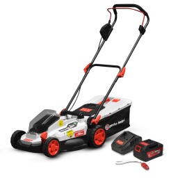 Marque:ELEM Garden TechnicGarantie:3 ansDescription:Prévue pour la tonte de petits terrains, cette tondeuse à gazon sans fil de la marque Elem Garden Technic est équipée d’une batterie lithium 20V. Elle dispose d’une largeur de travail de 33 cm et d’un bac récolteur de 30 litres. Vous pouvez à tout instant ajuster la hauteur de coupe sur 5 positions grâce à son système de réglage centralisé (25-75mm). Elle possède également une fonction mulching qui permet à votre gazon de garder son éclat. Son carter en polypropylène est très léger et ne demande que très peu d’entretien.Elle est équipée d'un moteur à induction qui lui garantit une grande durée de vie.Cette tondeuse à gazon sans fil est livrée avec une batterie 20 V et un chargeur.Maintenant, pour une meilleure autonomie, cette tondeuse TDE20V33-LIF est livrée avec une batterie 4Ah et non plus une 2Ah.
Caractéristiques :- Batterie LITHIUM: 4 Ah- Largeur de coupe : 33 cm- Carter polypropylène- Hauteur de coupe centralisée 5 positions (25-75 mm)- Temps de charge batterie: 2 H- Capacité du bac récolteur: 30 L- Moteur à induction- Fonction mulching- Batterie et chargeur inclus- Garantie : 3 ansCode EAN/GLN:5411074214500Poids:12.50 kg