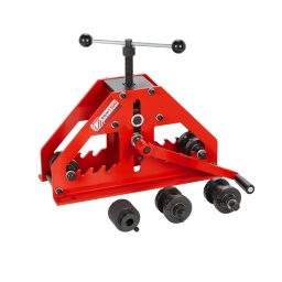 
Dispositif de cintrage de tubes ronds (max. Ø38mm) et profiles carres (40mmx40mm), avec une épaisseur maxi de 2 mm
Construction robuste en acier Q235
Équipé avec une longue manivelle pour une transmission optimale de la puissance, et réduire l´effort.
Quatre positions de travail différentes.
Base ferme et résistante, avec des trous pour la fixer à une table ou un établi.
Réglage du diamètre du tube par poigne manuelle

Materiel inclus: Rouleaux supérieurs et inférieurs. 1 jeu pour tubes ronds (3 rouleaux)1 jeu pour profils carres (3 rouleaux), Poigné
Garantie 2ans



dimensions







Dimensions machine mm


490 x 330 x 330







TRAVAIL DU MÉTAL







Diamètre du profil rond Ø mm


38







Profil carré max. LXW mm


40 x 40







Épaisseur de paroi max. millimètre


2







Angle de pliage


0-360°







Poids







Poids brut kg


38.10







Poids net kg


36.50







emballage







Largeur emballage mm


285







Longueur emballage mm


560







Hauteur emballage mm


410







Information générale







Code EAN


9120058378676


