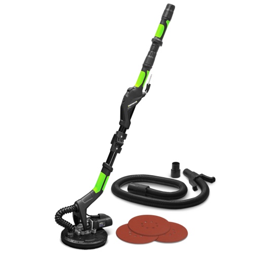 Ponceuse murs et plafonds 710W - 225mm avec vitesse variable et 6 abrasifs