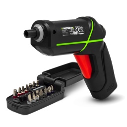 Marque:CONSTRUCTORGarantie:5 ansDescription:Ce tournevis rechargeable léger et compact vous permettra de visser et dévisser même dans des endroits exigus il pourra aussi être utilisé dans les endroits plus sombres grâce à son éclairage Led.Il est confortable à utiliser grâce à sa poignée bi matière, son design compact et sa touche sensitive.Il est livré avec 14 embouts de vissage rangés dans un petit coffret et une housse permettant de ranger le tout.
CaractéristiquesType de batterie : LithiumTension batterie : 4 VAmpérage batterie : 2 AhVitesse de rotation : 170t/minCouple de rotation max : 4.5 NmTemps de charge : 2.5HMandrin HEX ¼''Livré avec 14 embouts de vissage et une housse de rangement.Code EAN/GLN:5411074215385Poids:0.75 kg