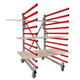 Le HOLZMANN TAW140 est un chariot mobile, idéal pour le transport et comme étagère ou pour le séchage après peinture des panneaux / lattages. La largeur du produit peut être modifiée de 300 à 1250 mm

Profondeur: 1395 mm
Distance entre les étagères: 120 mm
Nombre d'étagères: 10
Dimensions des roues: Ø 125 x 40 mm
nombre de roues: 4 (2 con freno)
Capacité de charge maximale: 500 kg
Capacité maximale par étagère: 50 kg
Surface de contact en PVC sur les profilés en porte-à-faux pour protéger/protéger les surfaces des panneaux et lés à stocker.
Structure métallique tubulaire stable et résistante.




Poids







Poids brut kg


106.50







Poids net kg


102







emballage







Largeur emballage mm


325







Longueur emballage mm


1.800







Hauteur emballage mm


300







Information générale







Code EAN


9120058379062




