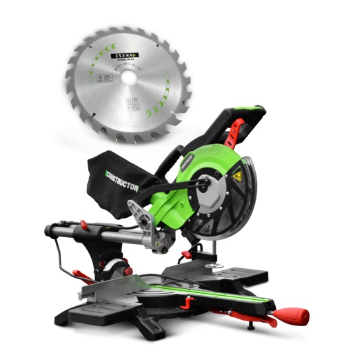 Scie onglets radiale 1800w-210mmavec laser et double inclinaison