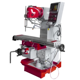 
Tête de fraisage universelle réglable en toutes les positions
Pupitre de commande avec affichage numérique pour l‘axe X / Y / Z
Machine en fonte, lourde, capable d´absorber les vibrations
Tables réglables par queue d´aronde et réglable
Engrenages en acier trempé et poli, lubrifiés par bain d’huile.
Entrainement automatique de la table croisée de l´axe x / y de série
Moteur pour positionner l‘axe Z en standard
Table croisée en fonte et de précision avec 5 rainures en T (14 mm)
Système d´arrosage et lampe halogène inclus dans la livraison
Garantie 2ans
Matériel inclus:Jeu de pinces, cône ISO40/ Ø 32, système d‘arrosage, lampe de travail, système de visu digitale 3 axes




onnées sur les moteurs







Puissance moteur S1 W


2200







Voltage


400V







dimensions







Capacité charge maxi kg


250







Dimensions table mm


1270 x 260







Portée en mm


100-480







Caractéristiques techniques







Adaptateur fraisé


ISO 40







Vitesse de broche min-1


45-1660 (11)







Diamètre max. mm de coupe


Ø 125







Broche de fraisage rotative


360°







distance maximale table-broche mm


60-500







Course axe X mm


600







Course axe Y mm


270







Course axe Z mm


380







Capacité maxi de perçage en acier


Ø 50 / (M16)







Diamètre maximum de fraise en mm


Ø 25







Poids







Poids net kg


1.350







Poids brut kg


1.500







emballage







Hauteur emballage mm


2.220







Largeur emballage mm


1.520







Longueur emballage mm


1.600







Information générale







Code EAN


9120058372056




